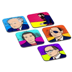 Ofek Wertman Pop Art Historical Figures Set of 5 Coasters 