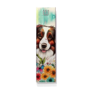 Ofek Wertman Handmade Border Collie Dog Aluminum Mezuzah Case