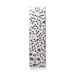Ofek Wertman Handmade Music Notes Aluminum Mezuzah Case