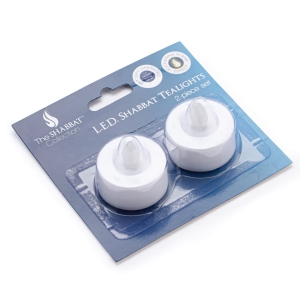 Shabbat Tealight Candles - LED, Battery Operated