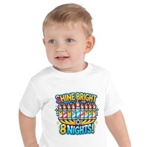 Shine Bright for 8 Nights - Toddler Hanukkah Tee