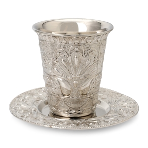 Stunning Filigree Kiddush Cup Set