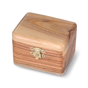 Small Olive Wood Jewelry Box