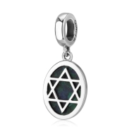 Marina Jewelry Star of David Eilat Stone 925 Sterling Silver Oval Charm