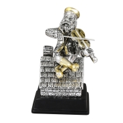 Silver-Plated and Gold-Accented Fiddler on the Roof Miniature