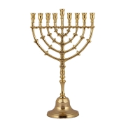 Classy Brass Hanukkah Menorah by Yair Emanuel