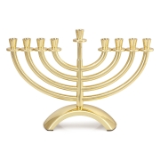 Classic Silver or Gold Plated Hanukkah Menorah