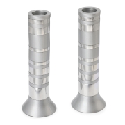 Yair Emanuel Aluminum Stacked Ring Candlesticks - Choice of Colors