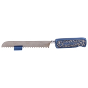 Yair Emanuel Pomegranate Challah Knife with Blessing – Variety of Colors 
