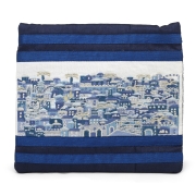 Jerusalem View Tefillin Bag From Yair Emanuel (Blue)
