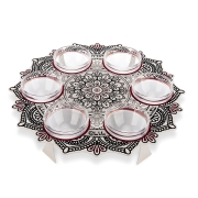 Seder Plate With Floral Mandala Design By Dorit Judaica
