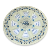 Glass Rosh Hashanah Seder Plate – Pomegranate Design 