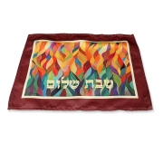 Land of Wheat and Honey Challah Cover on Burgundy Background
