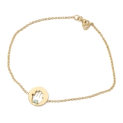 Luxury 14K Gold Topaz Hamsa Bracelet