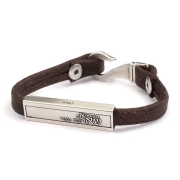 Silver and Leather Bracelet - My Soul Desires