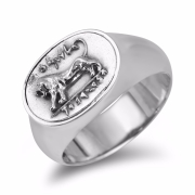Rafael Jewelry Roaring Lion 925 Sterling Silver Ring