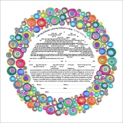 Ruth Rudin Colorful Circles Personalized Ketubah