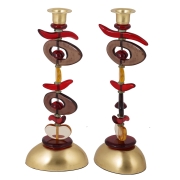 Yair Emanuel and Orna Lalo River Stones Candlesticks 