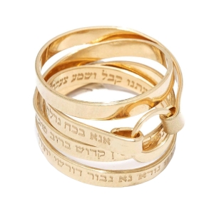 Luxurious 18K Gold-Plated Ana BeKoach Wrap Ring