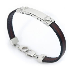 Shema-Israel-Silver-and-Leather-Bracelet-with-Diamond-Accent_large.jpg