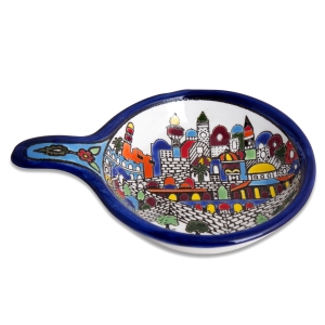 Armenian Ceramics "Frying Pan" Serving Dish - Jerusalem