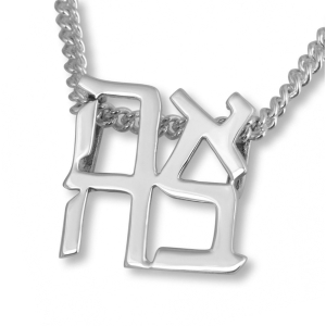 Ahava (Love) Sterling Silver Pendant Necklace