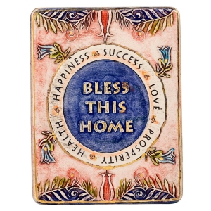 Art in Clay Limited Edition Handmade Ceramic Home Blessing Plaque Wall Hanging