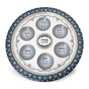 Floral Passover Seder Plate - Choice of Color 