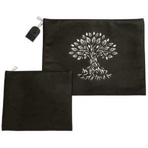 Tree of Life: Faux Leather Tallit & Tefillin Bag Set - Color Option