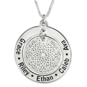 Family Circle Flowering Pendant, Sterling Silver