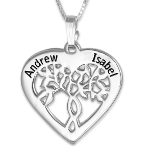 Braided Tree Love Pendant, Sterling Silver