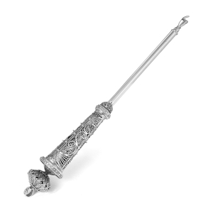 Traditional Yemenite Art Grand Handcrafted Sterling Silver Yad (Torah Pointer) With Filigree Design