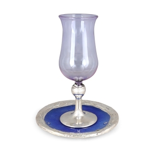 Handcrafted Light Purple Glass Kiddush Cup