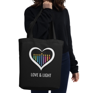 Hanukkah "Love & Light" Eco Tote Bag