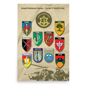 Israel Army Poster with Corps Insignia