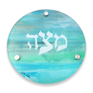 Jordana Klein Water's Reflection Glass Matzah Plate