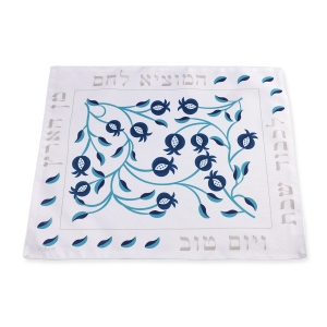 Blue Pomegranate Bamboo Challah Cover