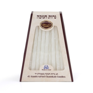Luxury Handcrafted Hanukkah Candles - White