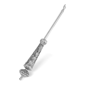 Traditional Yemenite Art Majestic Handcrafted Sterling Silver Yad (Torah Pointer) With Filigree Design