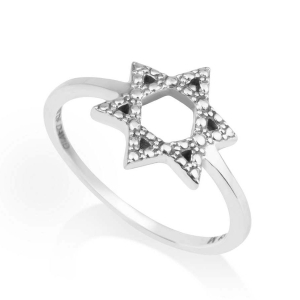 Marina Jewelry 925 Sterling Silver Star of David Women's Ring