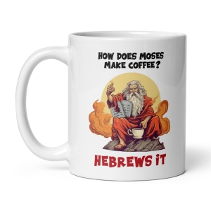 Moses Coffee White Glossy Mug