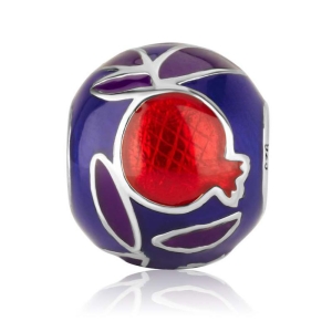 Marina Jewelry Pomegranate Sterling Silver and Enamel Charm