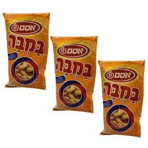 3 Osem Bamba Peanut Snack. No.1 selling snack in Israel