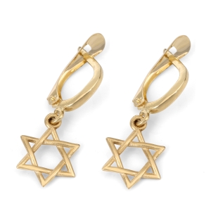 Star of David 14K Gold Earrings