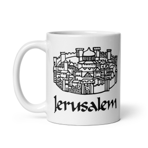 Old City of Jerusalem White Glossy Mug