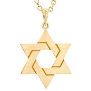 Yaniv Fine Jewelry Large 18K Gold Star of David Pendant - Unisex, Color Option