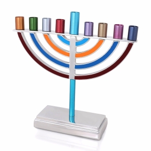 Yair Emanuel Traditional Hanukkah Menorah - Multicolored