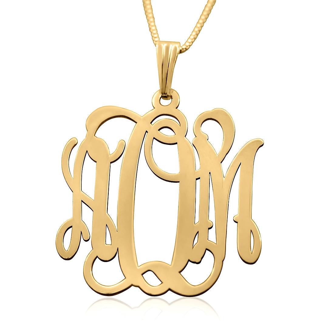 14k Gold Initial Necklace – Sabrina Design