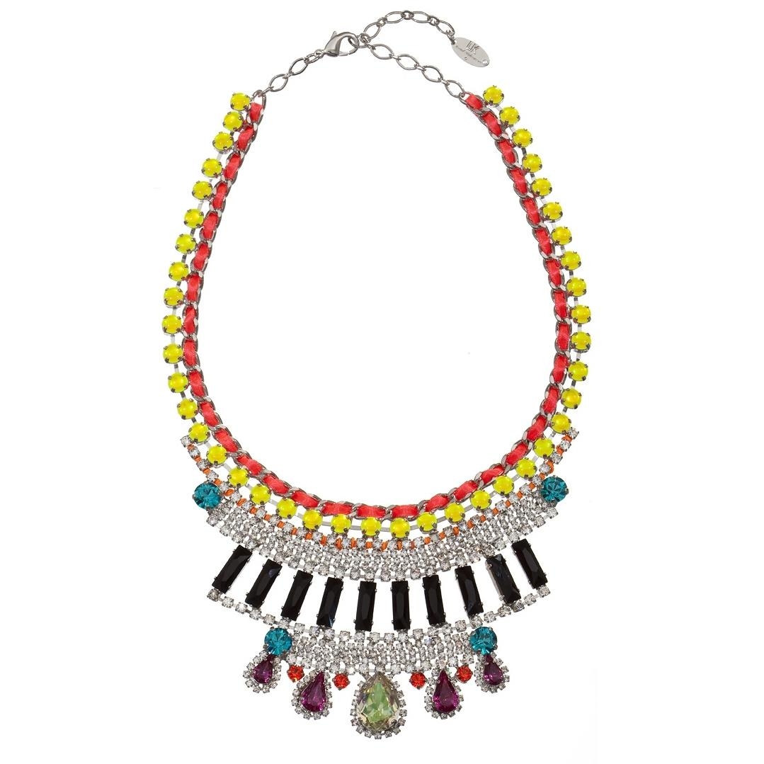 All Seasons: Dazzling Stone Collar Necklace by LK Designs - 1