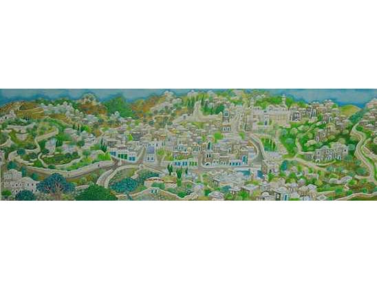  City of the Patriarch. Artist: Baruch  Nachshon. Hand Signed & Numbered Limited Edition Serigraph - 1